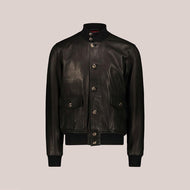 Vintage A-1 Lambskin Leather Bomber Jacket for Men