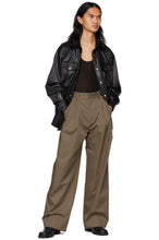 Load image into Gallery viewer, Men's Black Leather Full Sleeves Oversized Shirt