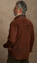 Load image into Gallery viewer, Men's Brown Suede Leather Full Sleeves Shirt