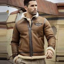 Load image into Gallery viewer, Brown RAF Aviator Sheepskin Jacket