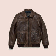 A2 Lambskin Leather Bomber Jacket