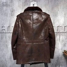 Load image into Gallery viewer, Mens Pilot Leather Aviator B3 Sheepskin Coat
