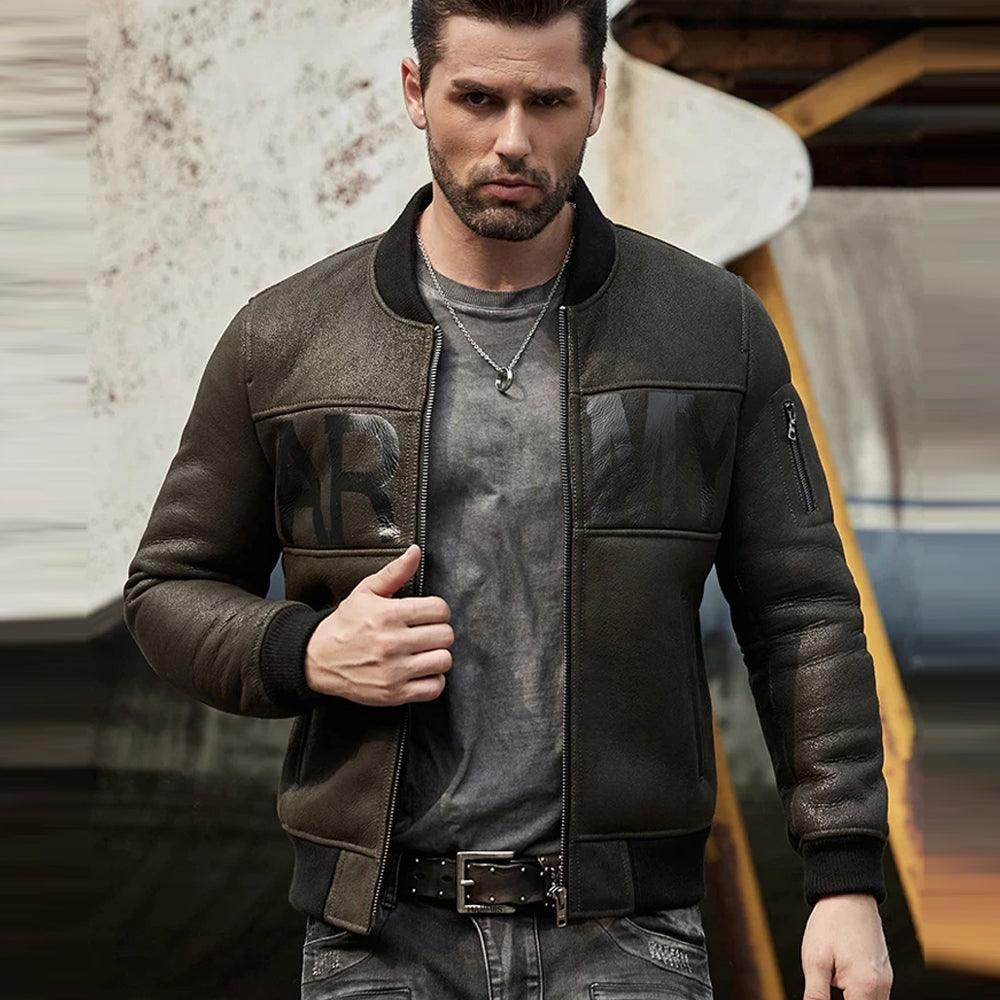 Shearling Mens Flight Jackets Uk Buy Men's B3 Brown Shearling Flight Jacket Sheepskin Jacket