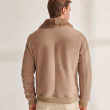 Load image into Gallery viewer, Aviator Leather Jacket