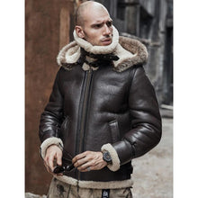 Load image into Gallery viewer, Aviator Leather Jacket