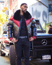 Load image into Gallery viewer, Men V Bomber Jacket - Multi Color - Bubble Jacket