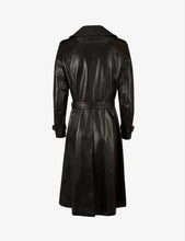 Load image into Gallery viewer, Women’s Classic Black Sheepskin Leather Trench Coat