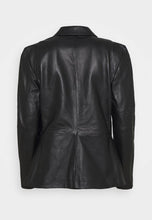 Load image into Gallery viewer, Women’s Trendy Black Sheepskin Leather Blazer