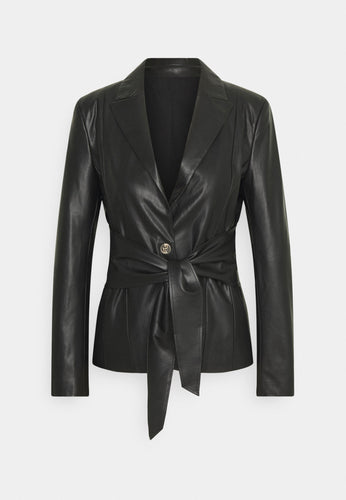 Women’s Trendy Black Sheepskin Leather Blazer