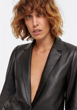 Load image into Gallery viewer, Women’s Sheepskin Classic Black Leather Blazer