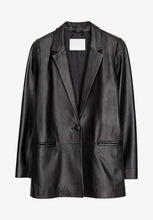 Load image into Gallery viewer, Women’s Sheepskin Classic Black Leather Blazer