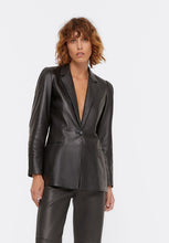 Load image into Gallery viewer, Women’s Sheepskin Classic Black Leather Blazer