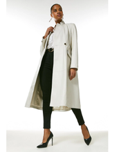 Load image into Gallery viewer, Women’s White Sheepskin Leather Trench Coat With Belt