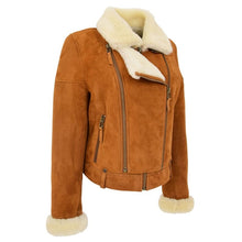 Load image into Gallery viewer, Women's B3 Shearling Sheepskin Fur Aviator Jacket