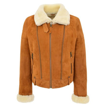 Load image into Gallery viewer, Women's B3 Shearling Sheepskin Fur Aviator Jacket