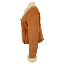 Load image into Gallery viewer, Women's B3 Shearling Sheepskin Fur Aviator Jacket