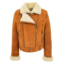 Load image into Gallery viewer, Women's B3 Shearling Sheepskin Fur Aviator Jacket