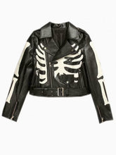 Load image into Gallery viewer, Women's Black Cowhide Biker Jacket