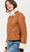 Load image into Gallery viewer, Women's Vintage Brown Shearling B3 Bomber Aviator Jacket