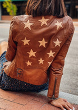 Load image into Gallery viewer, Women's Vintage Brown Zip Up Biker Style Jacket