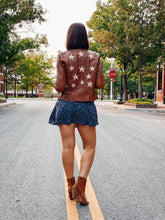 Load image into Gallery viewer, Women's Vintage Brown Zip Up Biker Style Jacket