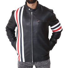 Load image into Gallery viewer, Men's Captain America Easy Rider Biker Motorcycle Leather Jacket