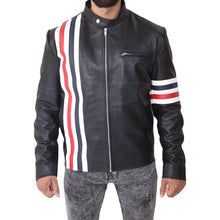 Load image into Gallery viewer, Men's Captain America Easy Rider Biker Motorcycle Leather Jacket