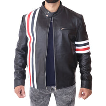 Load image into Gallery viewer, Men's Captain America Easy Rider Biker Motorcycle Leather Jacket