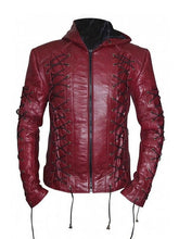 Load image into Gallery viewer, Men's Arrow Season 3 Roy Harper Costume Leather Jacket