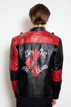 Load image into Gallery viewer, Handmade Mens Harley Live Fast Die Clown Leather Halloween Costume Jacket