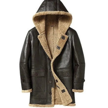 Load image into Gallery viewer, RAF B3 Brown Leather Bomber Jacket