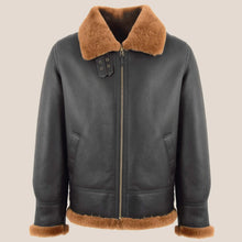 Load image into Gallery viewer, Men's Brown Ginger Classic B3 Sheepskin Jacket