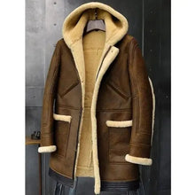 Load image into Gallery viewer, Mens Leather Coat