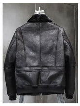 Load image into Gallery viewer, Men's Airforce Flight Embroidered Shearling Jacket - Classic Coat