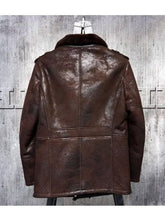Load image into Gallery viewer, Shearling Leather Aviator Jacket - Classic Style, Superior Warmth