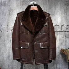 Load image into Gallery viewer, sheepskin leather coat