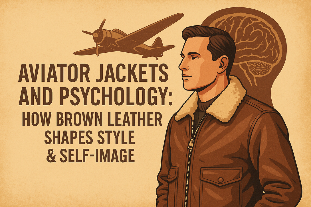 Aviator Jackets and Psychology: How Brown Leather Shapes Style & Self-Image
