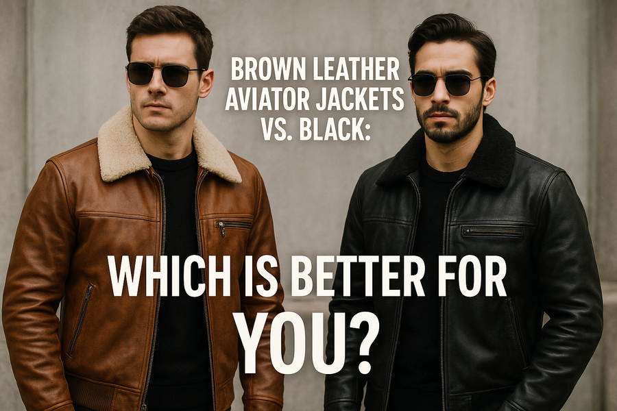 Brown Leather Aviator Jackets vs Black: Which Is Better for You?
