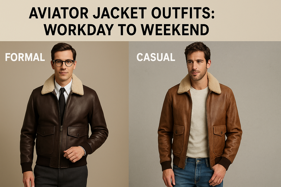 Formal vs. Casual Aviator Jacket Outfits: Workday to Weekend
