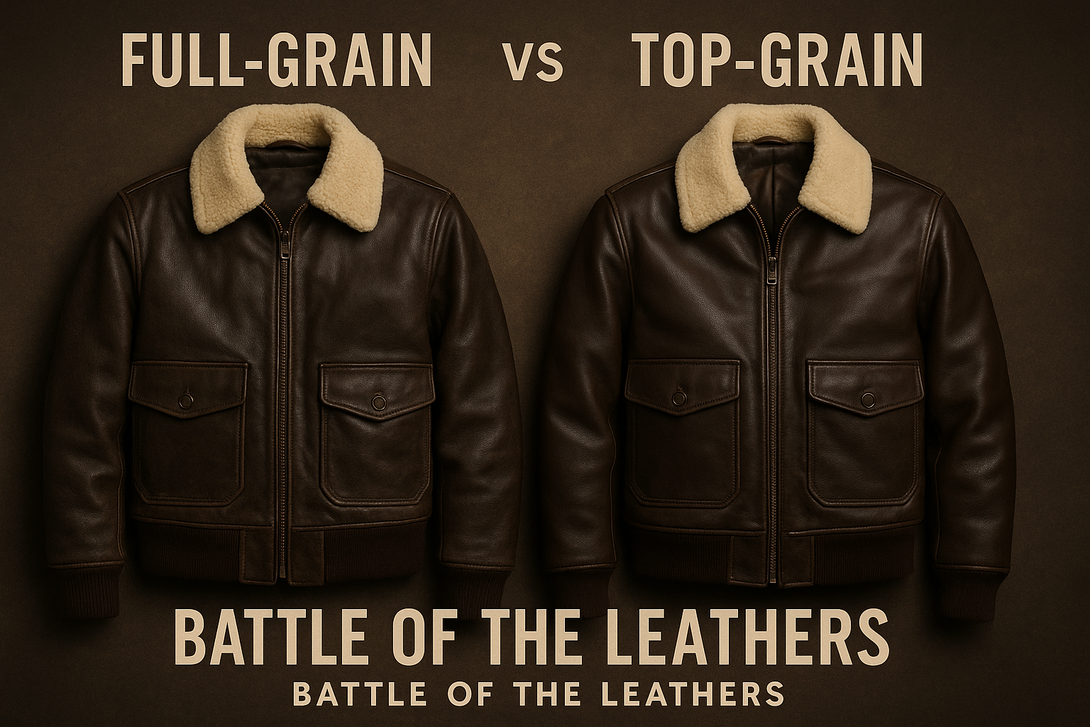 Full-Grain vs Top-Grain for Aviator Jackets: Battle of the Leathers