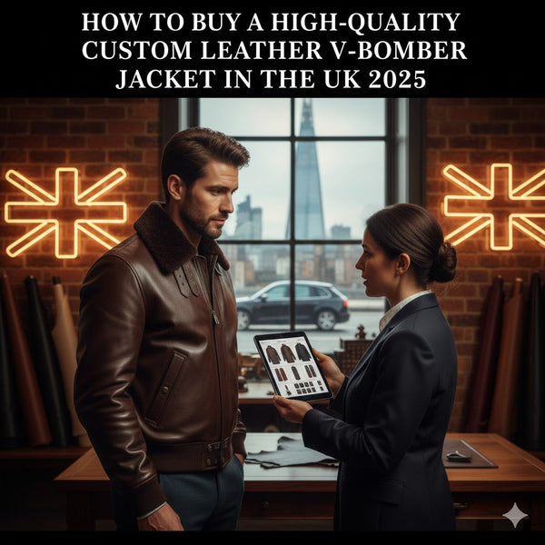 How to Buy a High-Quality Custom Leather V-Bomber Jacket in the UK 2025