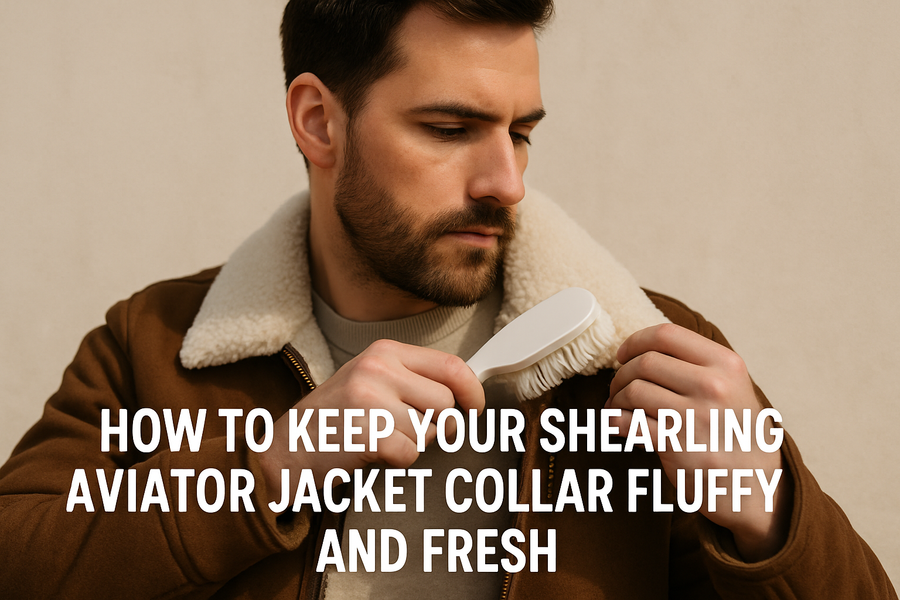 How to Keep Your Shearling Aviator Jacket Collar Fluffy and Fresh