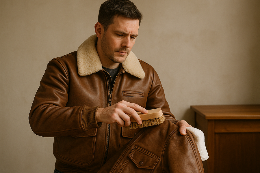 Keep Your Leather Pilot Jacket Looking New: Care Guide for Brown Aviators