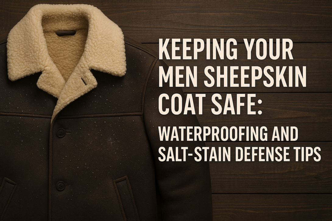 Keeping Your Men's Sheepskin Coat Safe: Waterproofing and Salt-Stain Defense Tips