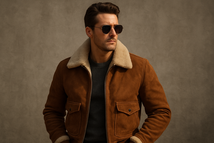 Masculine, Iconic, Essential: Why the Brown Aviator Jacket Still Reigns