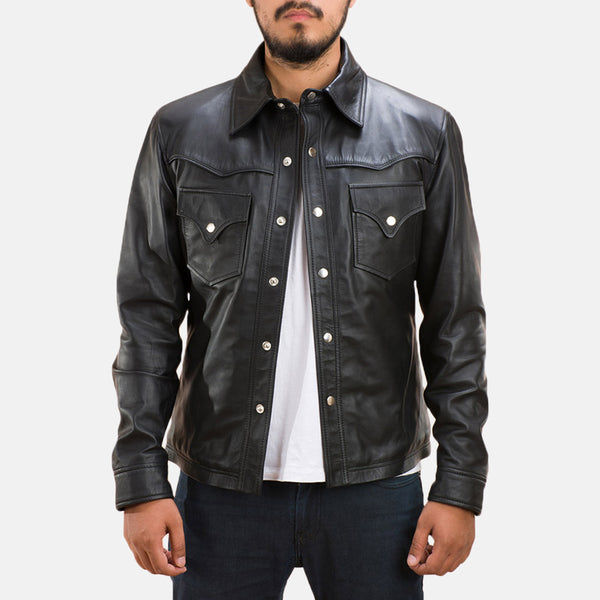 How To Wear a Leather Shirt And Look On Point