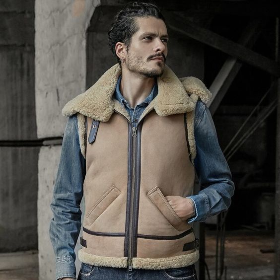 Men's Shearling Vest: A Timeless Fashion Statement