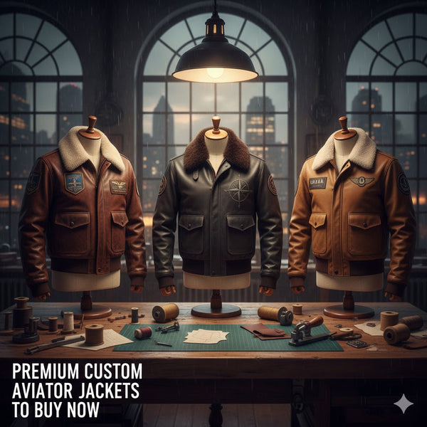 Premium Custom Leather Aviator Jackets to Buy Now