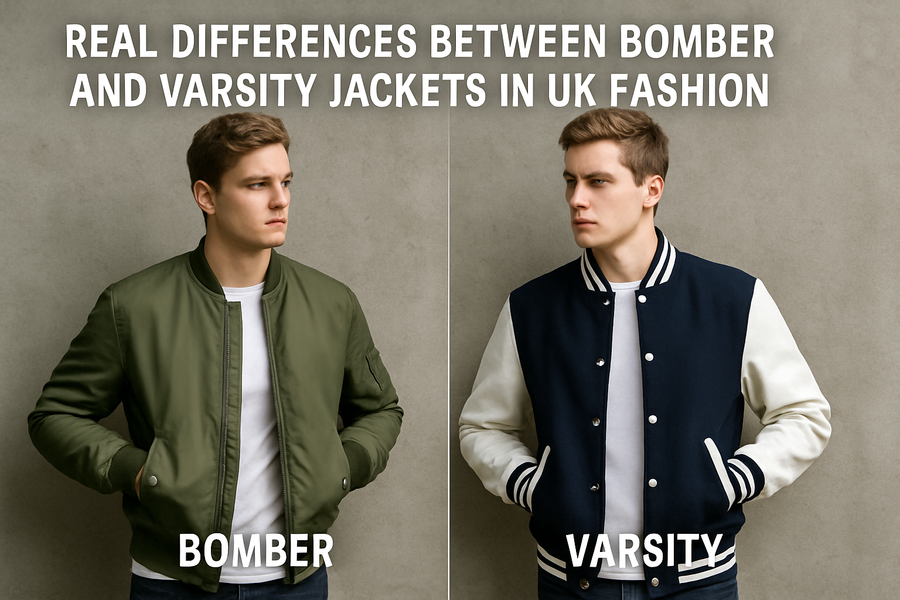 Real Differences Between Bomber and Varsity Jackets in UK Fashion