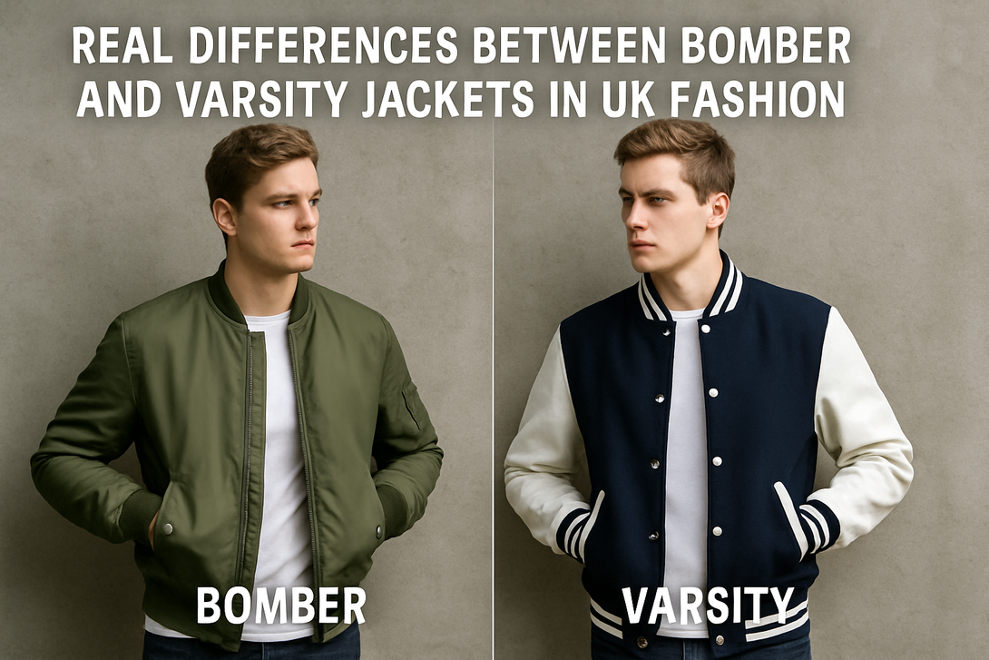 Real Differences Between Bomber and Varsity Jackets in UK Fashion
